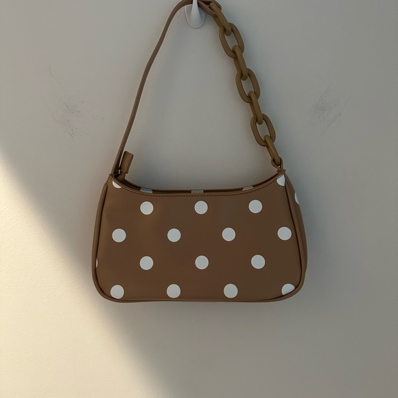 House of want tan color polka dot shoulder bag - Picture 2 of 6